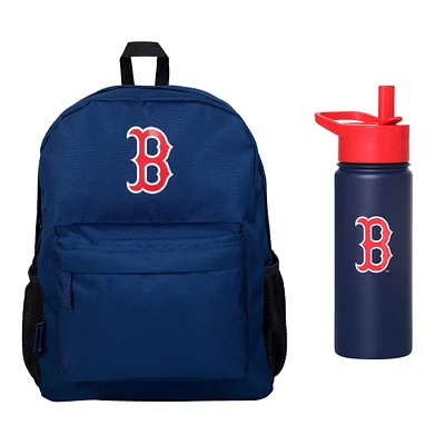 Wildkin Boston Red Sox Backpack & 18 oz. Water Bottle 2-Piece Set
