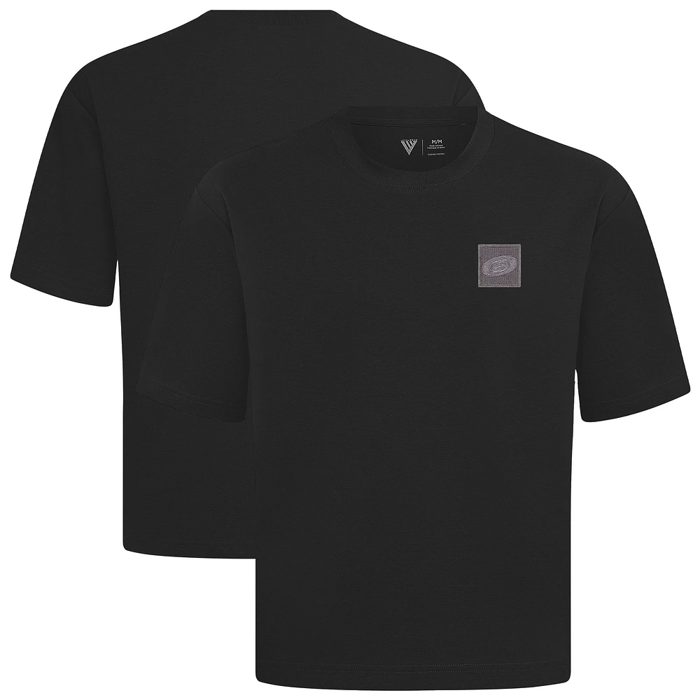 Men's Levelwear Black Carolina Hurricanes Luxe Signature Knit Heirloom Oversized Boxy T-Shirt