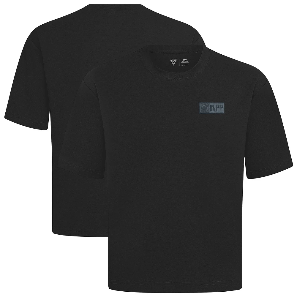 Men's Levelwear Black New Jersey Devils Luxe Signature Knit Lineage T-Shirt