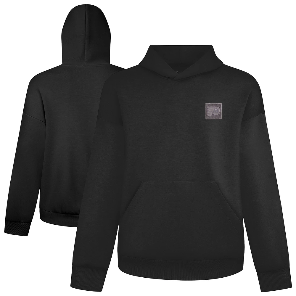 Men's Levelwear Black Philadelphia Flyers Luxe Signature Heirloom Tri-Blend Pullover Hoodie