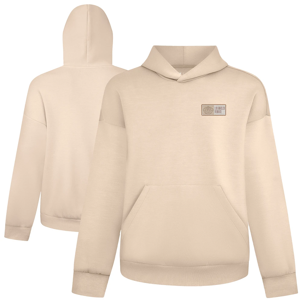Men's Levelwear Khaki Los Angeles Kings Luxe Signature Lineage Tri-Blend Pullover Hoodie