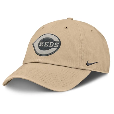 Men's Nike Khaki Cincinnati Reds Club Adjustable Hat