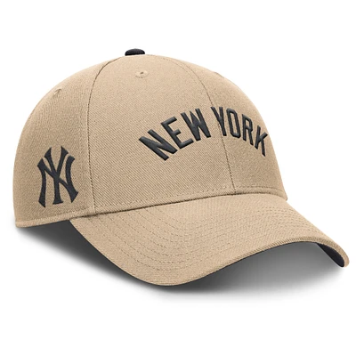 Men's Nike Khaki New York Yankees Rise Adjustable Hat