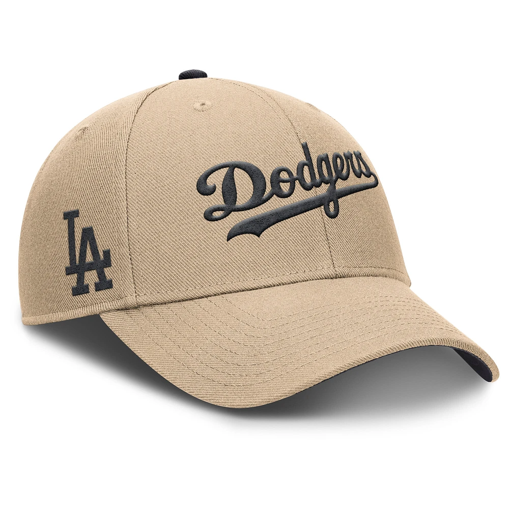 Men's Nike Khaki Los Angeles Dodgers Rise Adjustable Hat