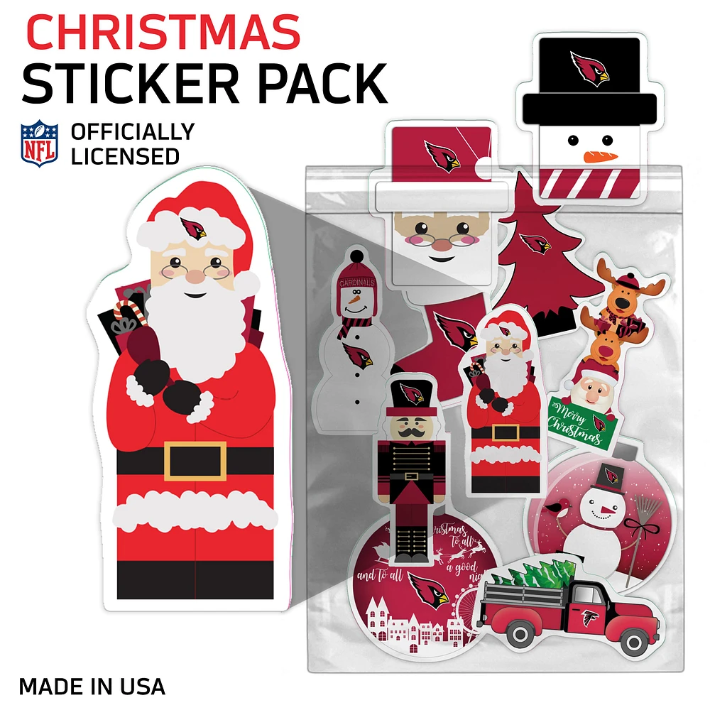 Arizona Cardinals Holiday Sticker Set