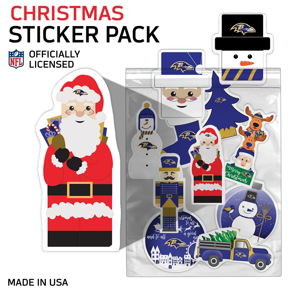 Baltimore Ravens Holiday Sticker Set