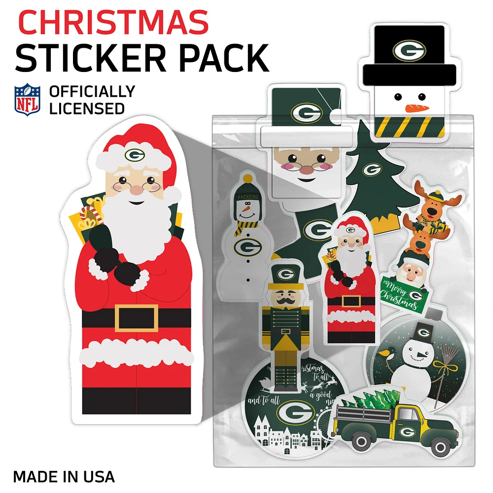 Green Bay Packers Holiday Sticker Set