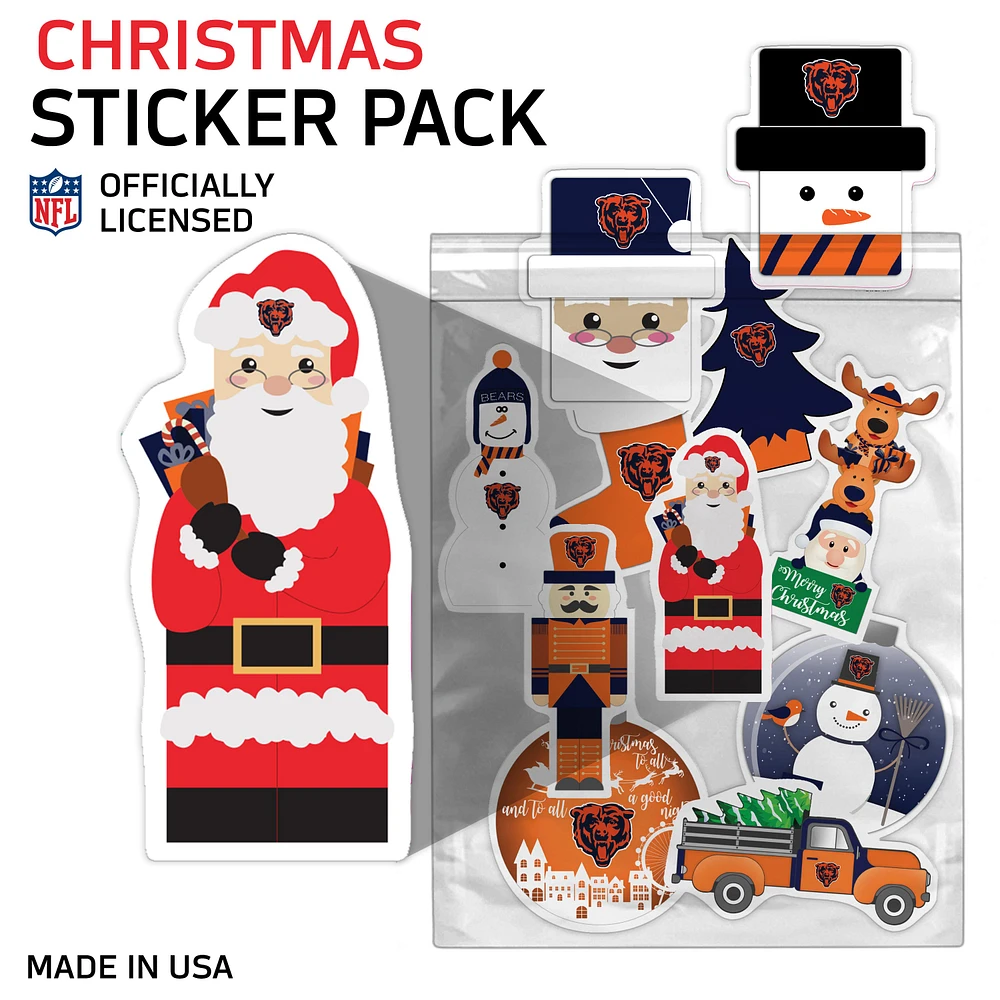 Chicago Bears Holiday Sticker Set