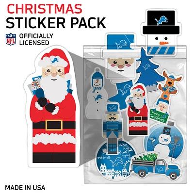 Detroit Lions Holiday Sticker Set