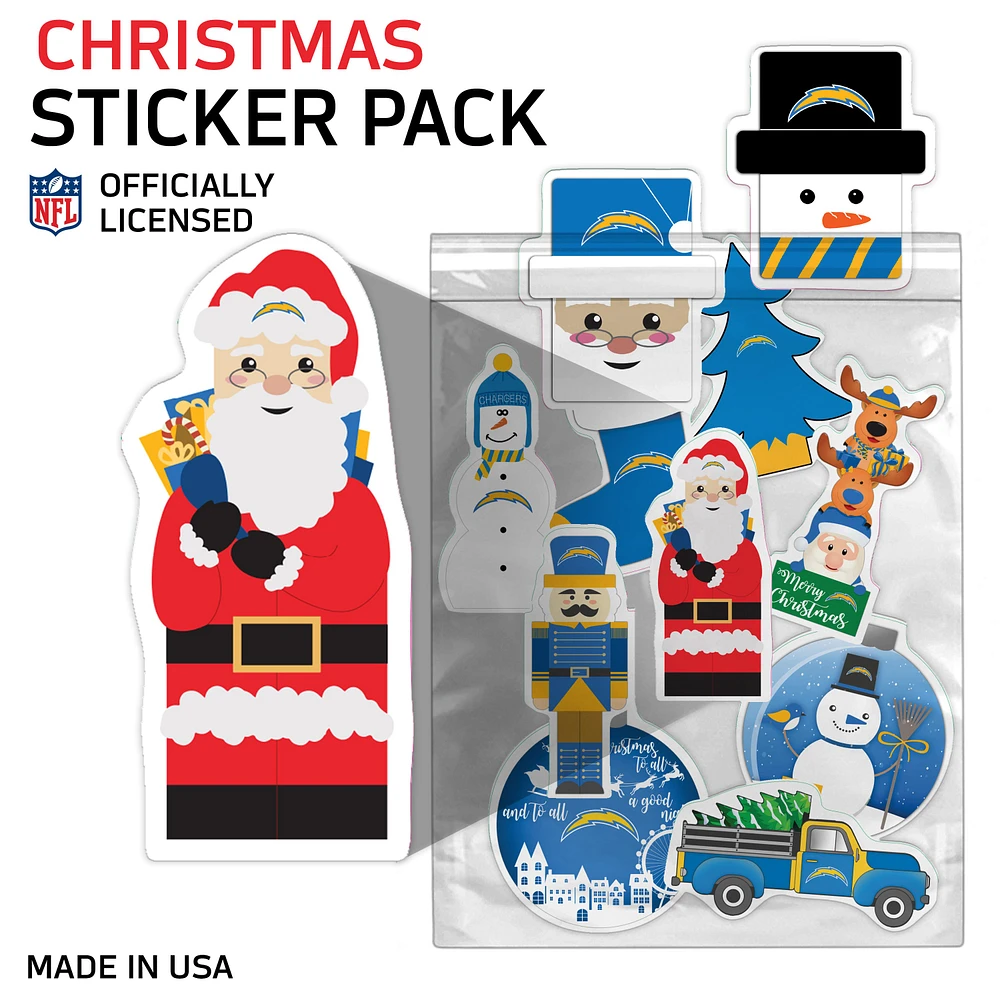 Los Angeles Chargers Holiday Sticker Set