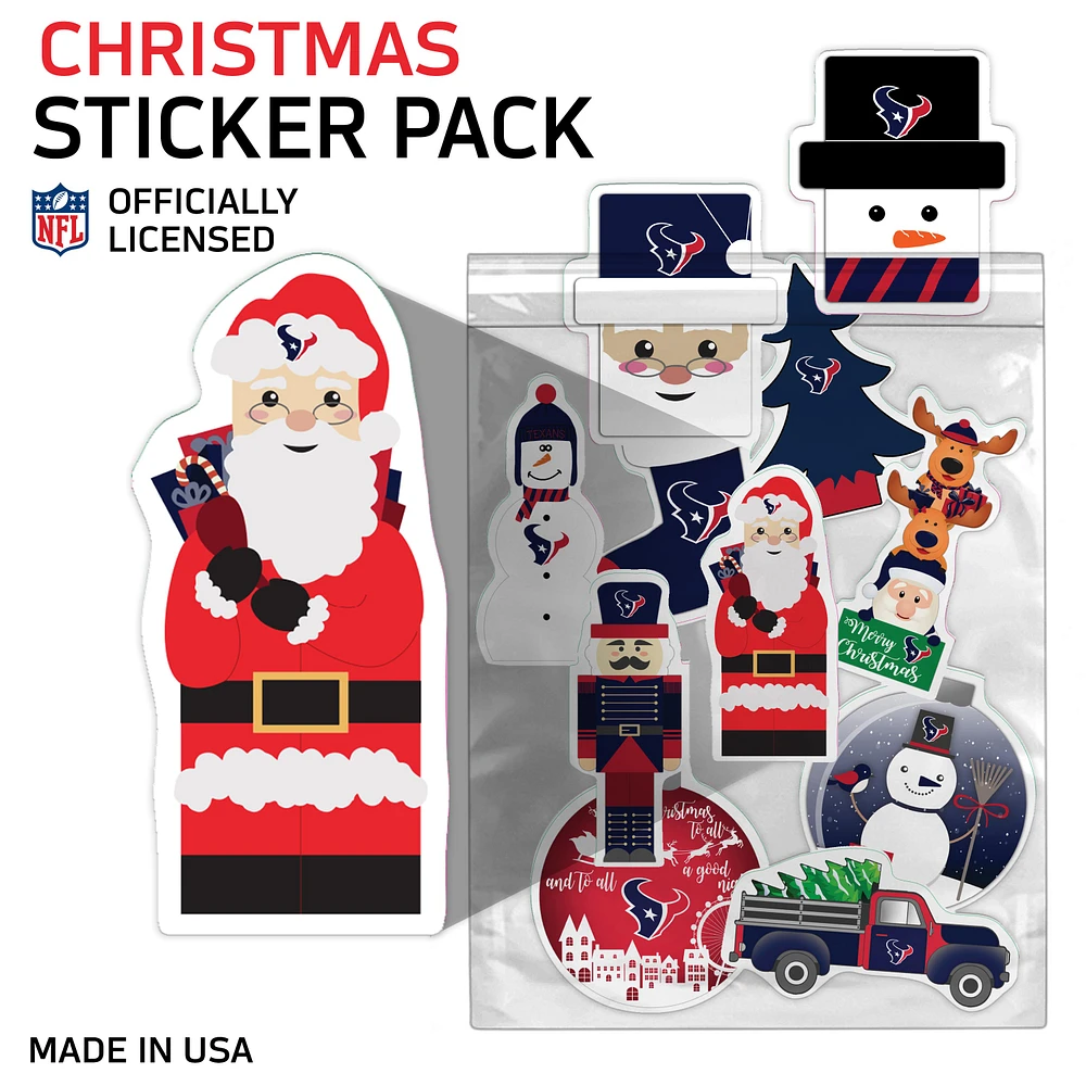 Houston Texans Holiday Sticker Set
