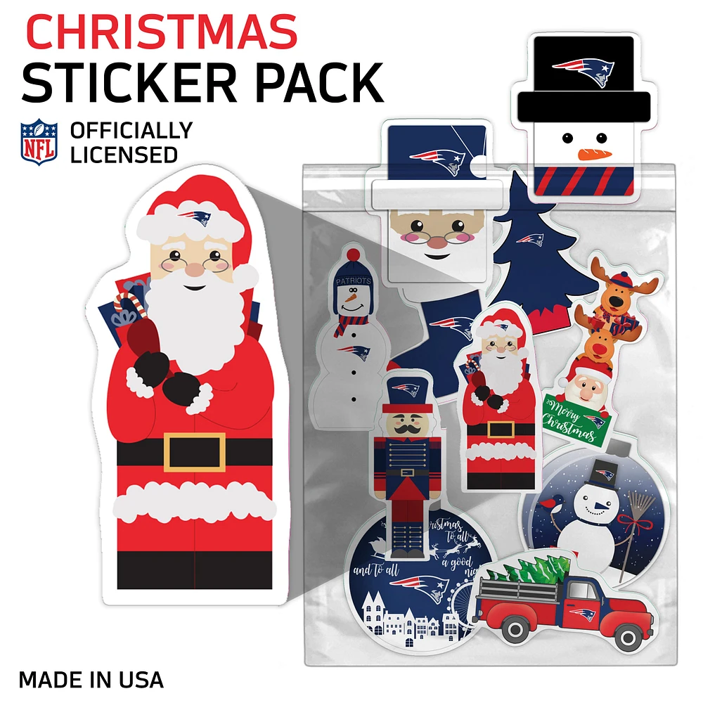 New England Patriots Holiday Sticker Set