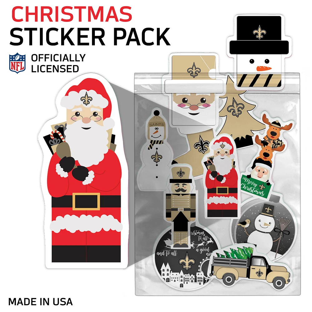 New Orleans Saints Holiday Sticker Set