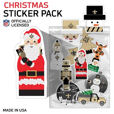 New Orleans Saints Holiday Sticker Set