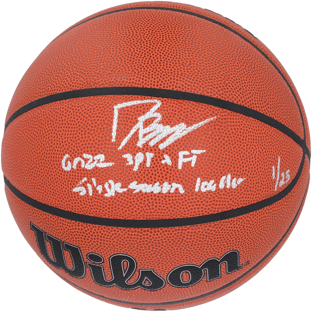 Desmond Bane Memphis Grizzlies Autographed Wilson Authentic Series Indoor/Outdoor Basketball with Multiple Inscriptions