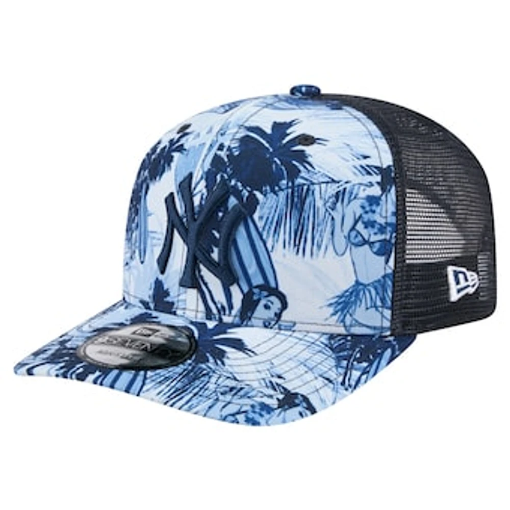 Men's New Era Navy New York Yankees Hula Trucker 9SEVENTY Adjustable Hat