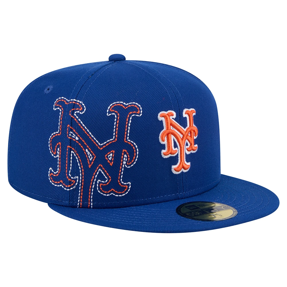 Men's New Era Royal York Mets Yarn Stitch 59FIFTY Fitted Hat