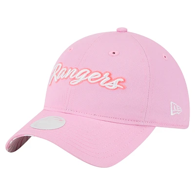 Women's New Era Pink Texas Rangers Mother's Day 9TWENTY Adjustable Hat