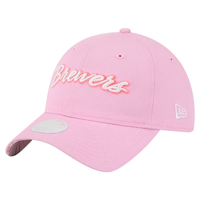 Women's New Era Pink Milwaukee Brewers Mother's Day 9TWENTY Adjustable Hat
