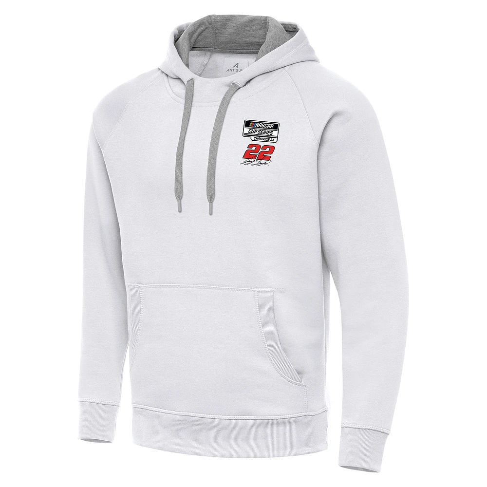 Men's Antigua Joey Logano Three-Time NASCAR Cup Series Champion Victory Pullover Hoodie