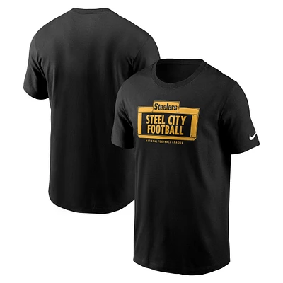 Men's Nike Black Pittsburgh Steelers Primetime Local Essential T-Shirt