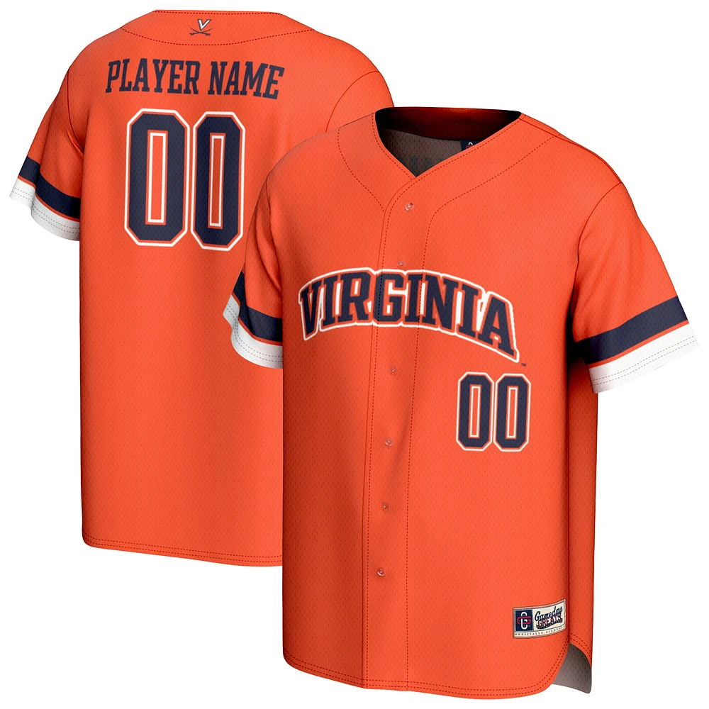 Unisex GameDay Greats Orange Virginia Cavaliers NIL Pick-A-Player Baseball Lightweight Jersey