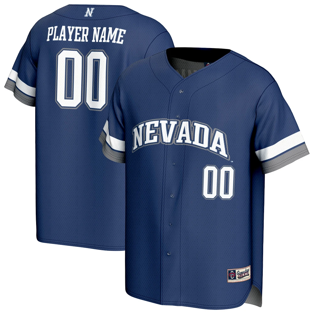 Youth GameDay Greats Navy Nevada Wolf Pack NIL Pick-A-Player Baseball Lightweight Jersey