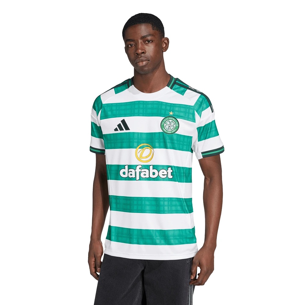 Men's adidas White Celtic 2025/26 Home Replica Jersey