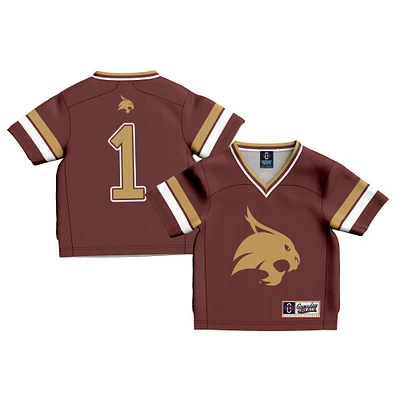 Toddler GameDay Greats #1 Maroon Texas State Bobcats Lightweight Collegiate Football Fashion Jersey