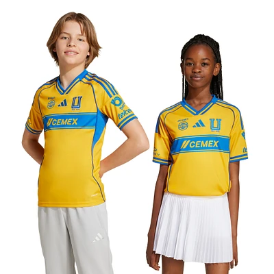 Youth adidas Gold Tigres UANL 2025/26 Home Replica Jersey