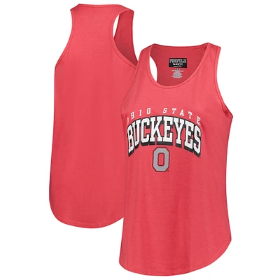 Women's Fanatics Scarlet Ohio State Buckeyes Plus Arch Tank Top