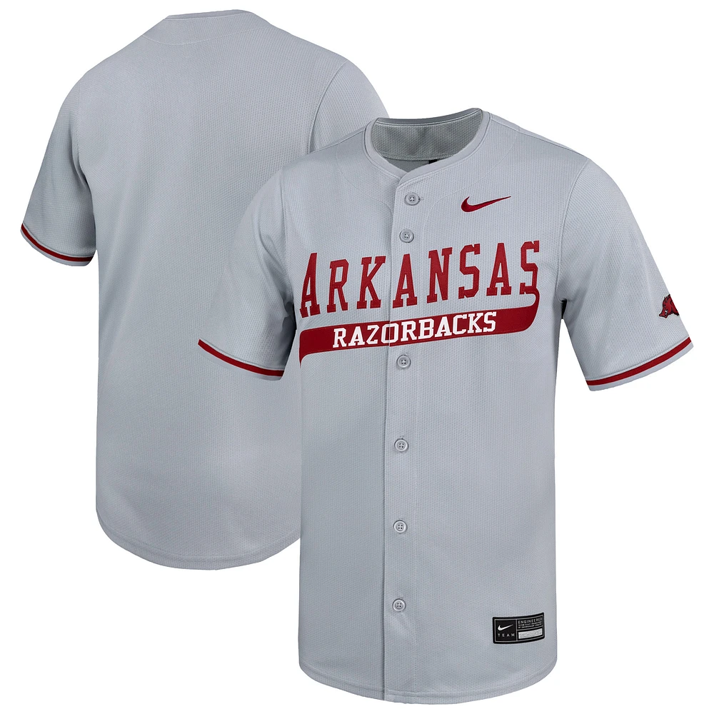 Men's Nike Gray Arkansas Razorbacks Limited Baseball Jersey