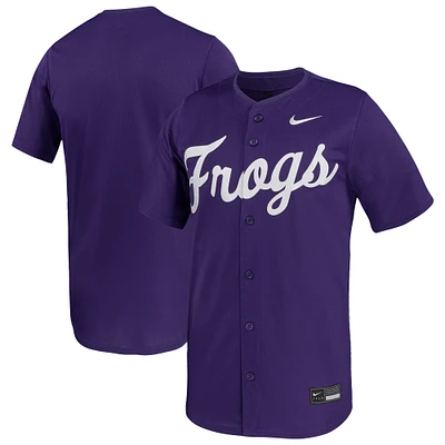 Men's Nike Purple TCU Horned Frogs Limited Baseball Jersey
