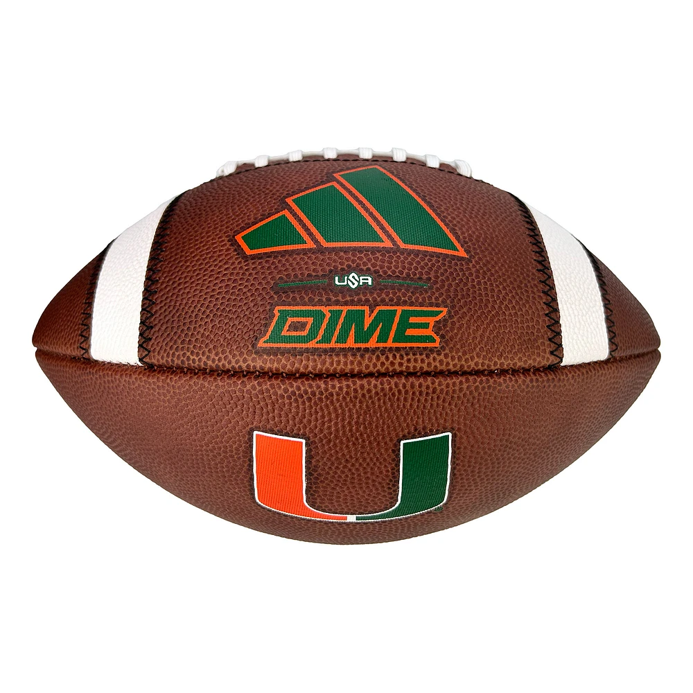adidas Miami Hurricanes Dime Game Football