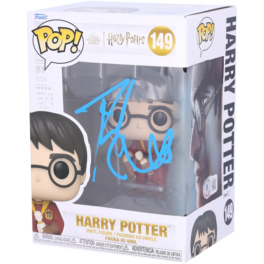 Daniel Radcliffe Harry Potter Autographed Funko Pop! Vinyl Figurine #149 - Signed in Blue Paint with Art by Diana Aitken - RG13339418