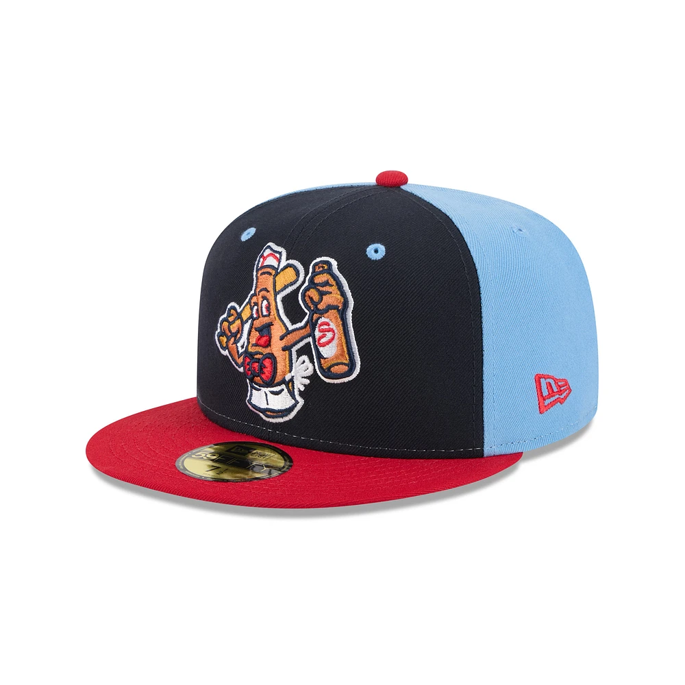 Men's New Era Navy Salem Red Sox Theme Nights 59FIFTY Fitted Hat