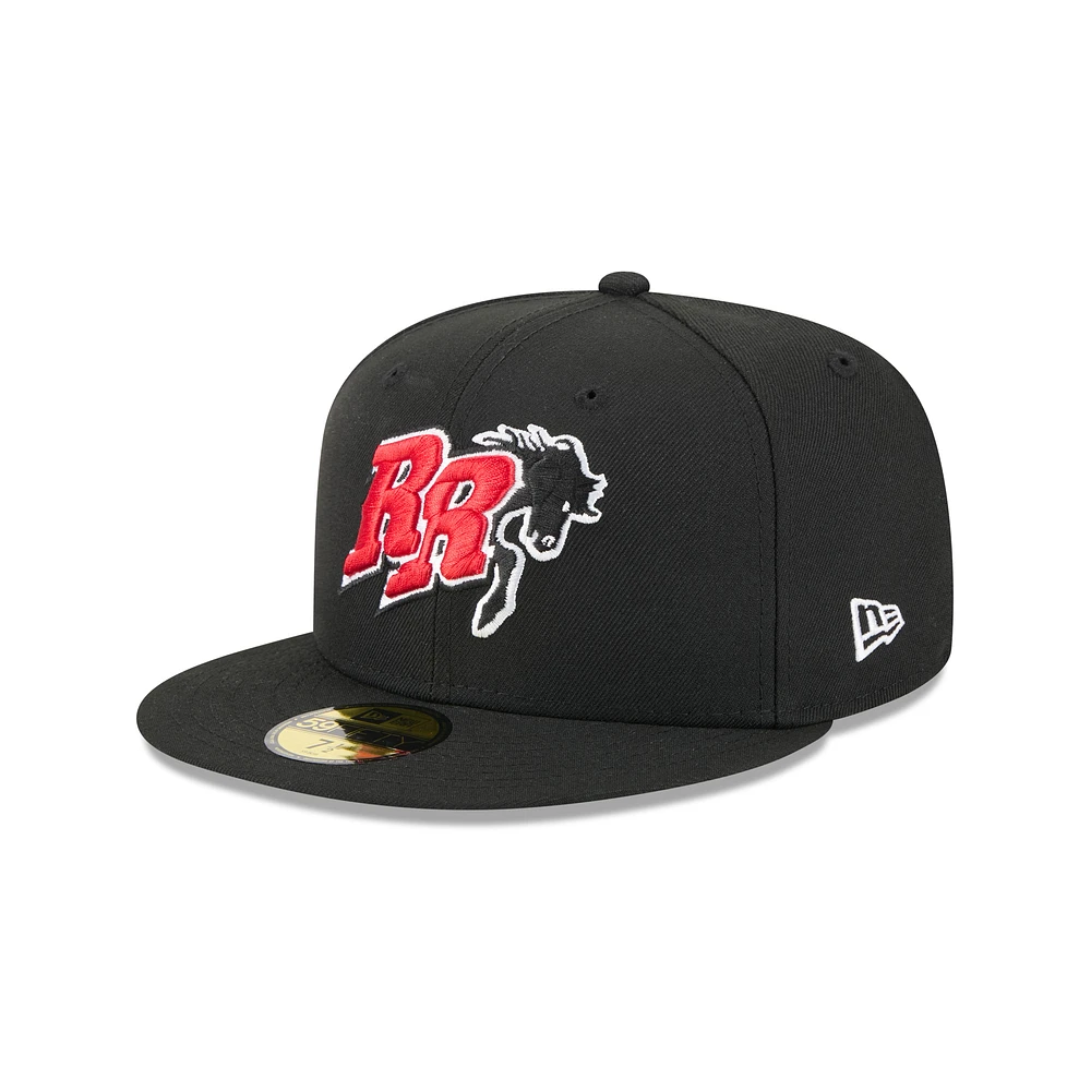 Men's New Era Black Frisco RoughRiders Theme Nights 59FIFTY Fitted Hat