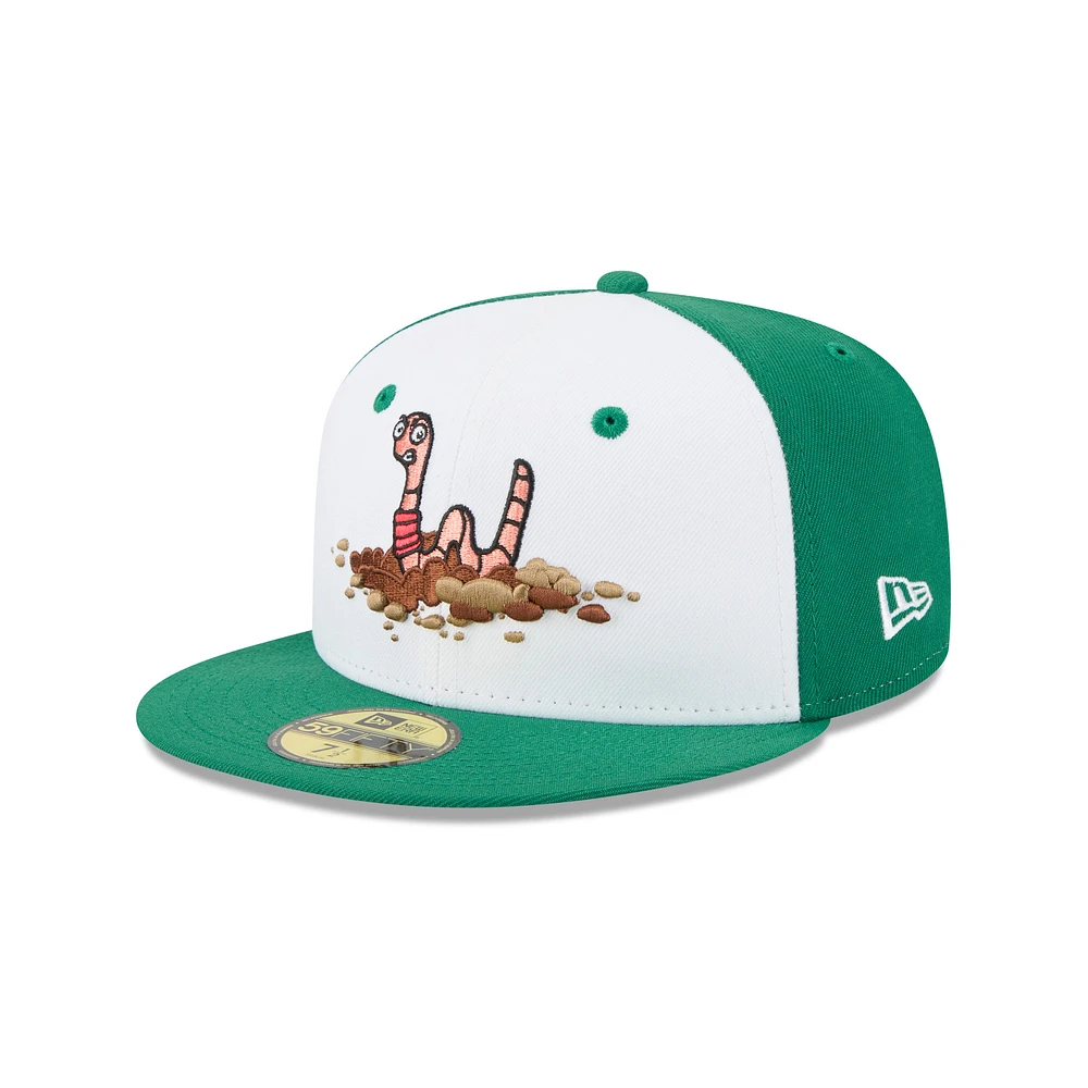 Men's New Era White Worcester Red Sox Theme Nights 59FIFTY Fitted Hat