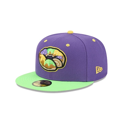 Men's New Era Purple Biloxi Shuckers Theme Nights 59FIFTY Fitted Hat