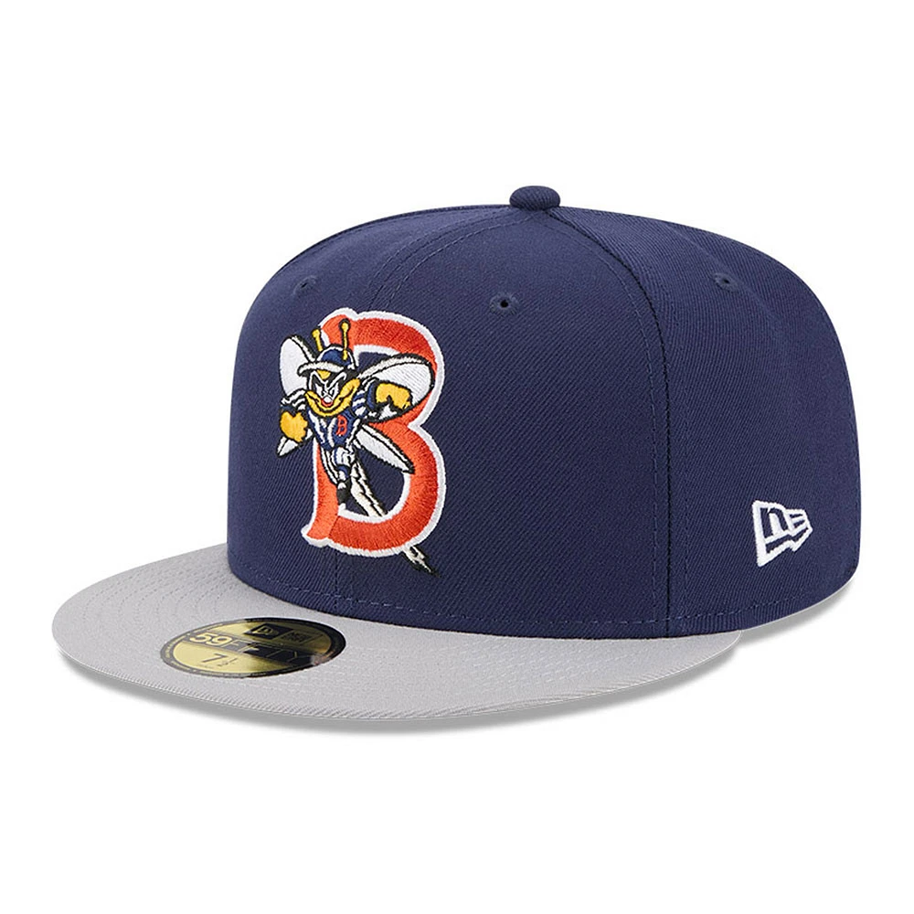 Men's New Era Navy Binghamton Rumble Ponies Theme Nights 59FIFTY Fitted Hat