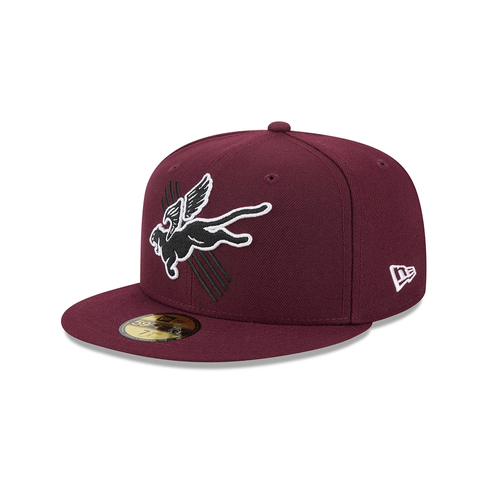 Men's New Era Maroon Fayetteville Woodpeckers Theme Nights 59FIFTY Fitted Hat