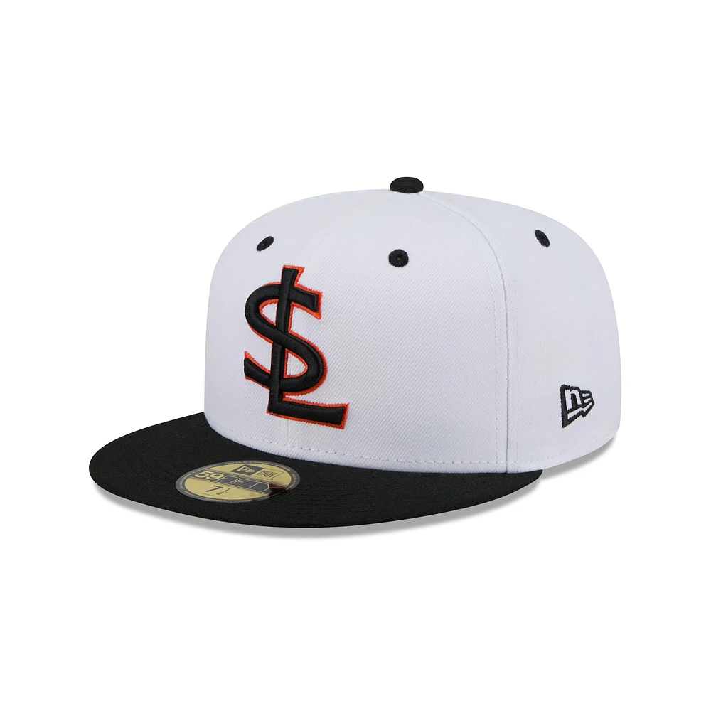 Men's New Era White Salt Lake Bees Theme Nights 59FIFTY Fitted Hat