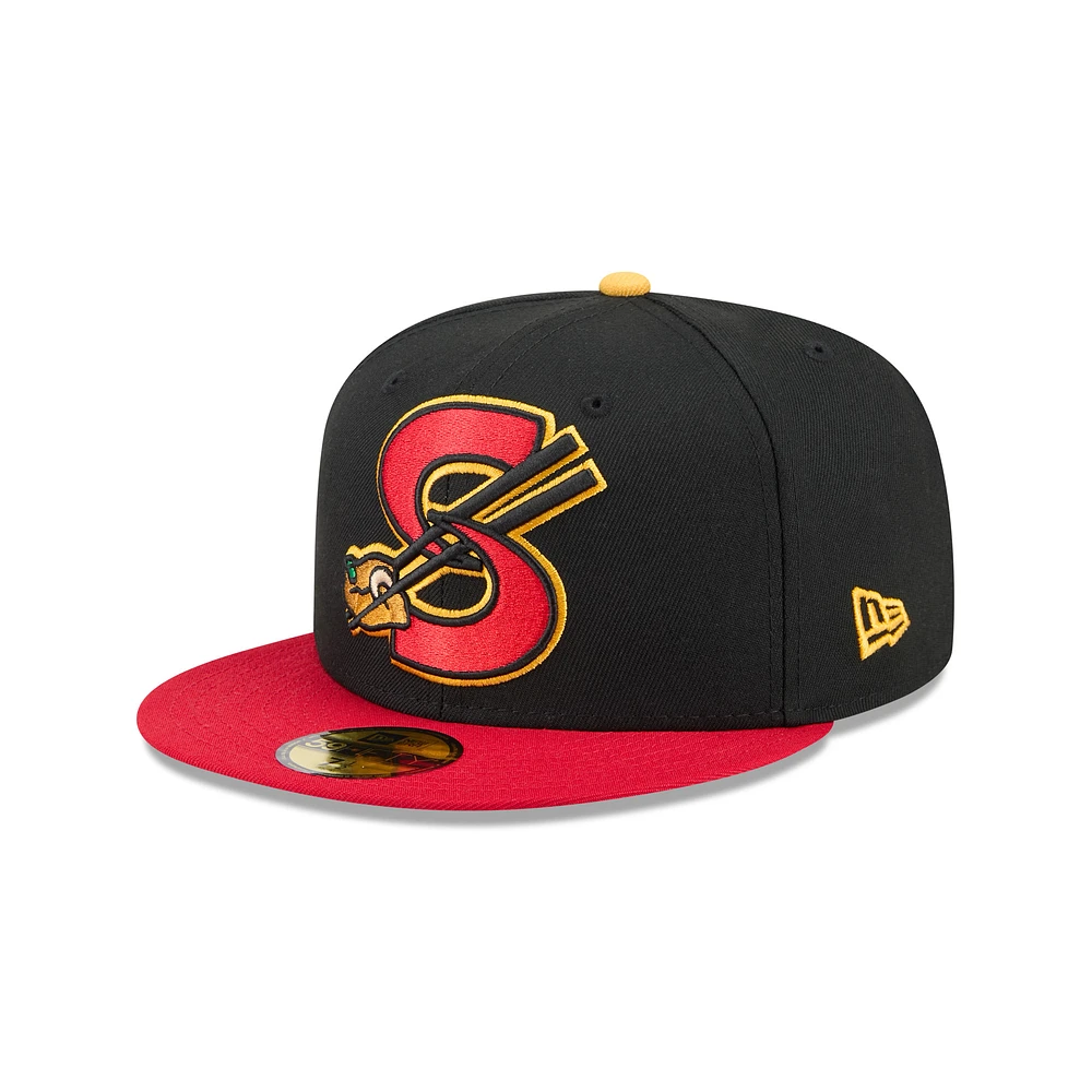 Men's New Era Black Springfield Cardinals Theme Nights 59FIFTY Fitted Hat