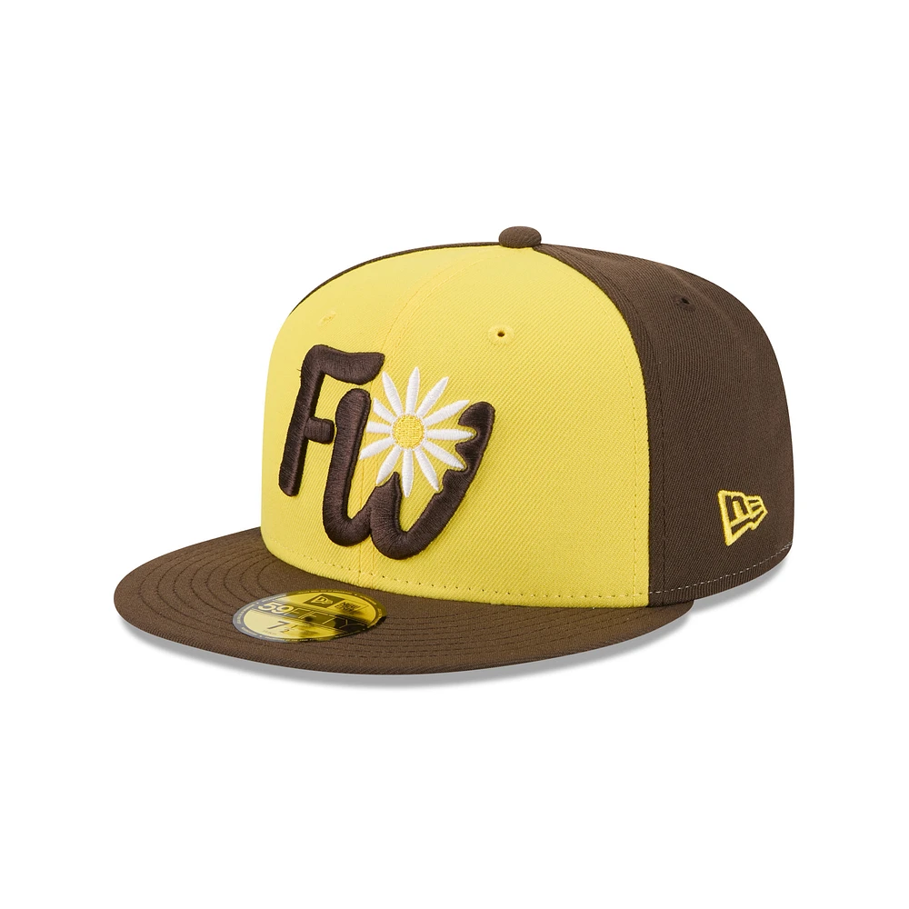 Men's New Era Yellow Fort Wayne TinCaps Theme Nights 59FIFTY Fitted Hat