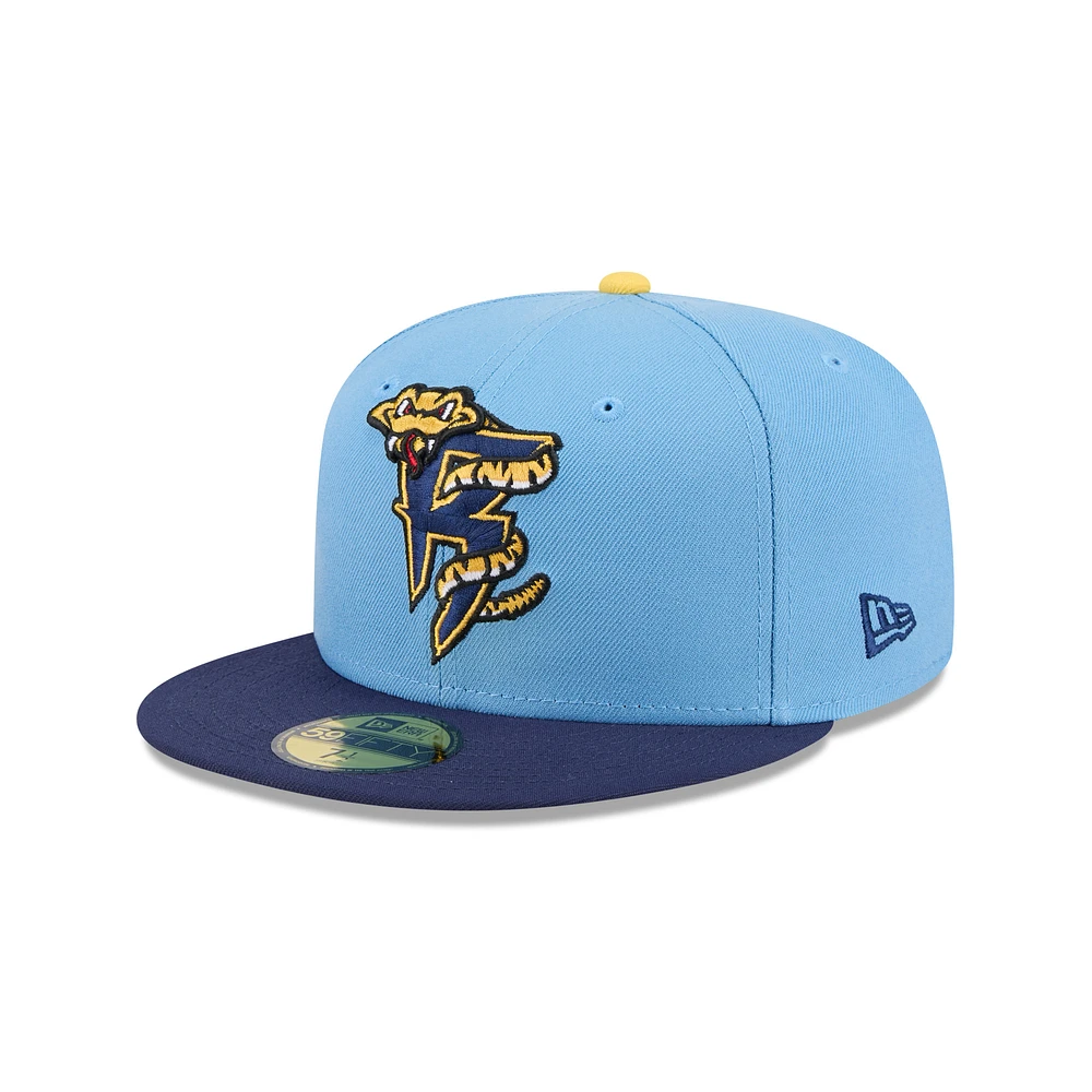 Men's New Era Light Blue Wisconsin Timber Rattlers Theme Nights 59FIFTY Fitted Hat