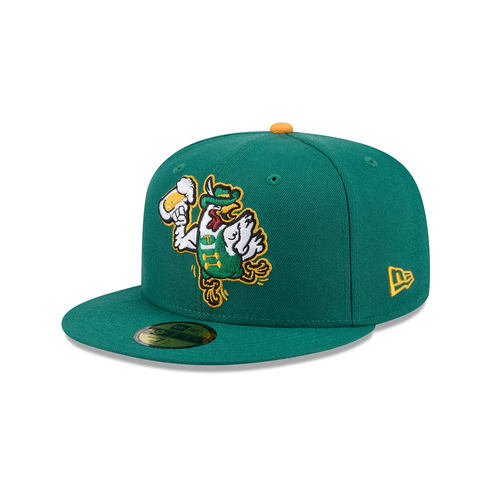 Men's New Era Green Tulsa Drillers Theme Nights 59FIFTY Fitted Hat