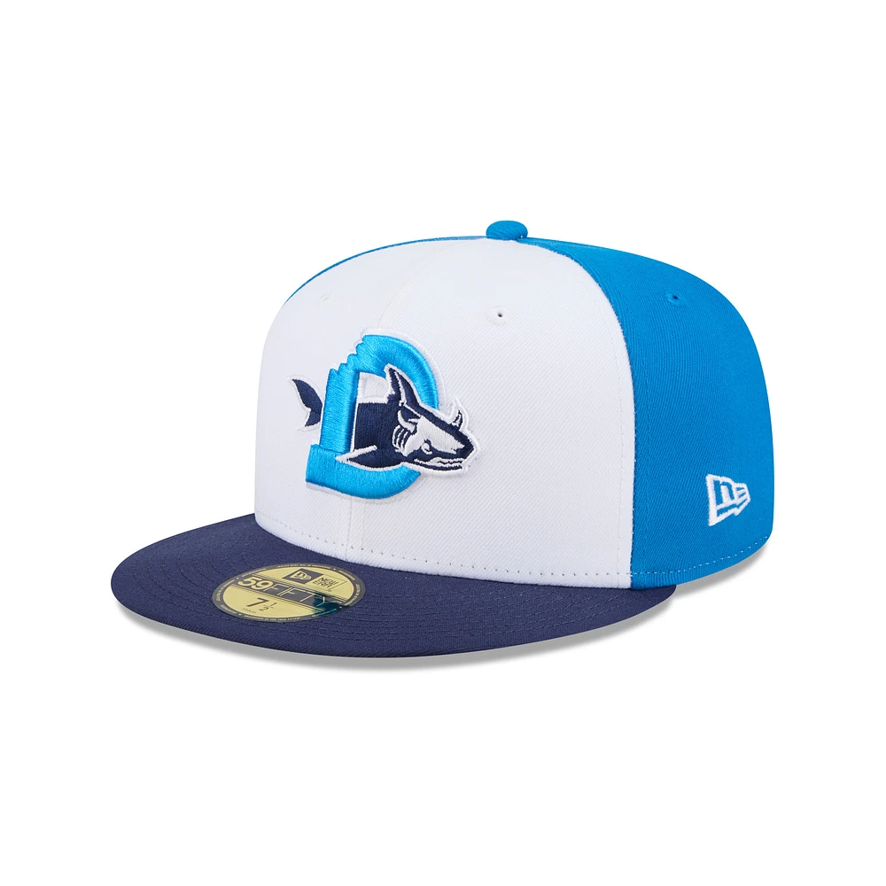 Men's New Era White Durham Bulls Theme Nights 59FIFTY Fitted Hat