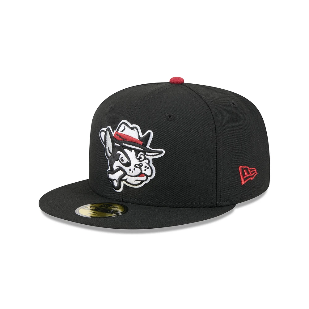 Men's New Era Black Winston-Salem Dash Theme Nights 59FIFTY Fitted Hat