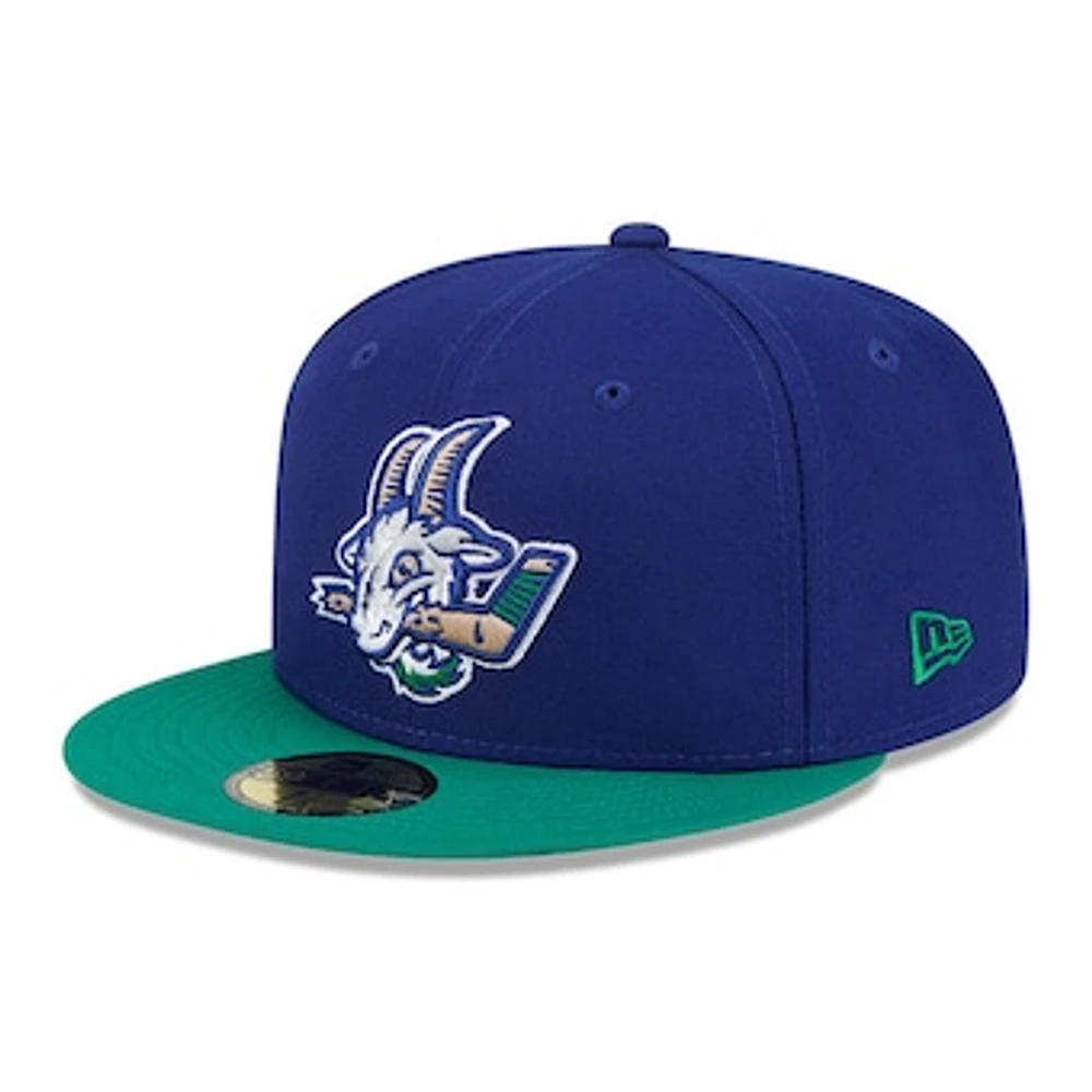 Men's New Era Green Hartford Yard Goats Theme Nights 59FIFTY Fitted Hat
