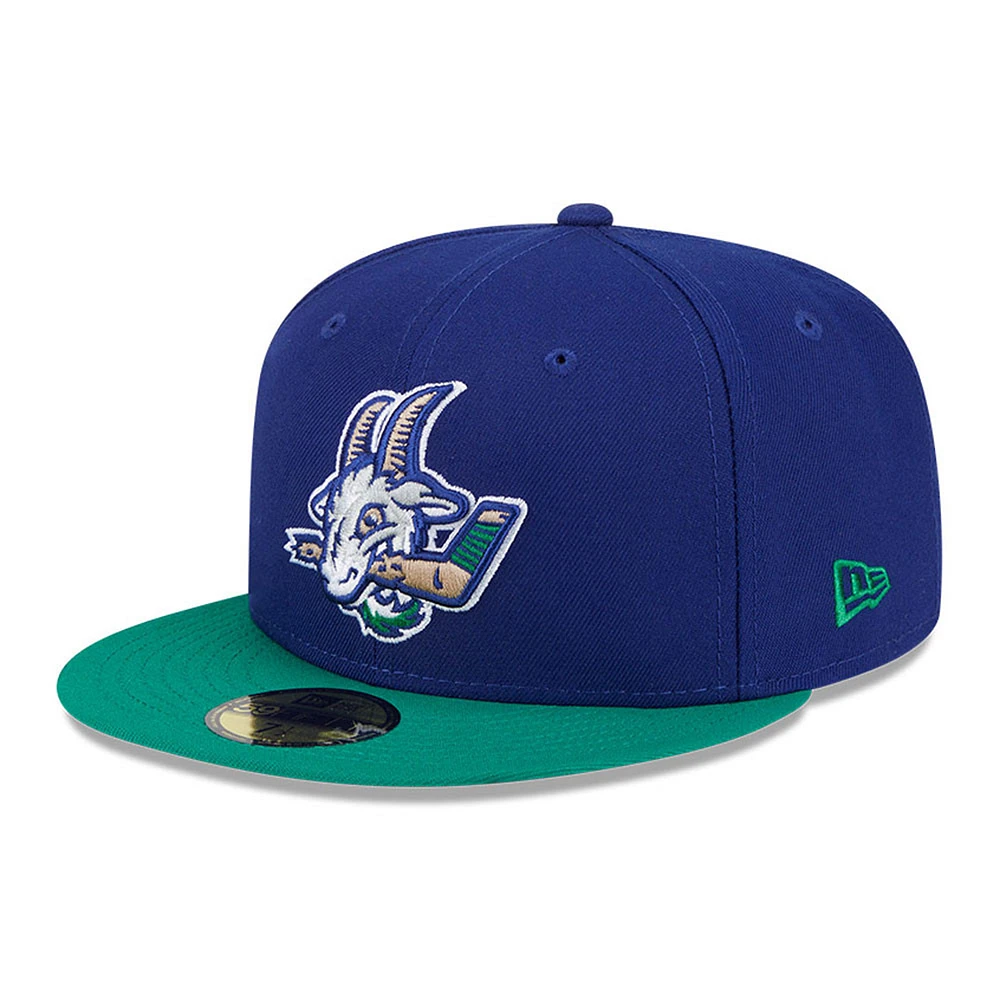 Men's New Era Green Hartford Yard Goats Theme Nights 59FIFTY Fitted Hat